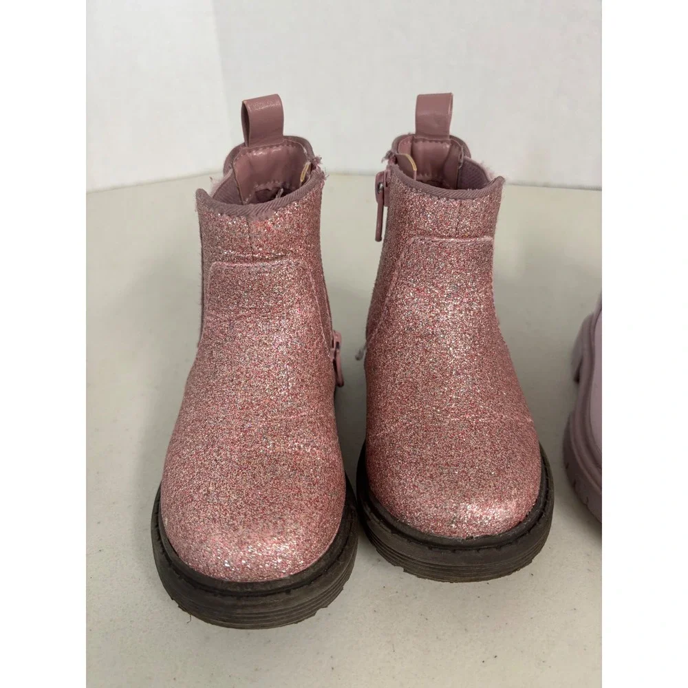 Cat & Jack Wonder Nation Toddler Girls Shoes Size 6 Bundle Pink Purple Black 3pk